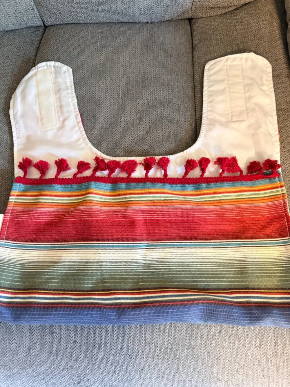 Howdy Pooch Dog Serape Size Medium Aztec Western Tassels Desert Stripes